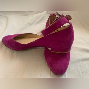 Stuart Weitzman purple ballet flat with strap